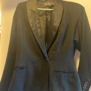 Ralph Lauren black blazer with satin trim